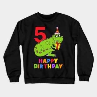 5th Birthday Party 5 Year Old Five Years Crewneck Sweatshirt